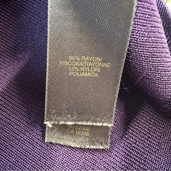 Liz Claiborne Purple Rayon Top Short Sleeved - Picture 6 of 8
